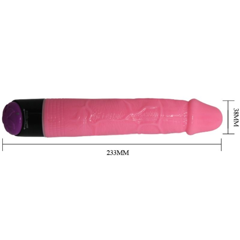 VIBRATORE REALISTICO 22,5 CM, MULTIVELOCITÀ, MORBIDO TPR