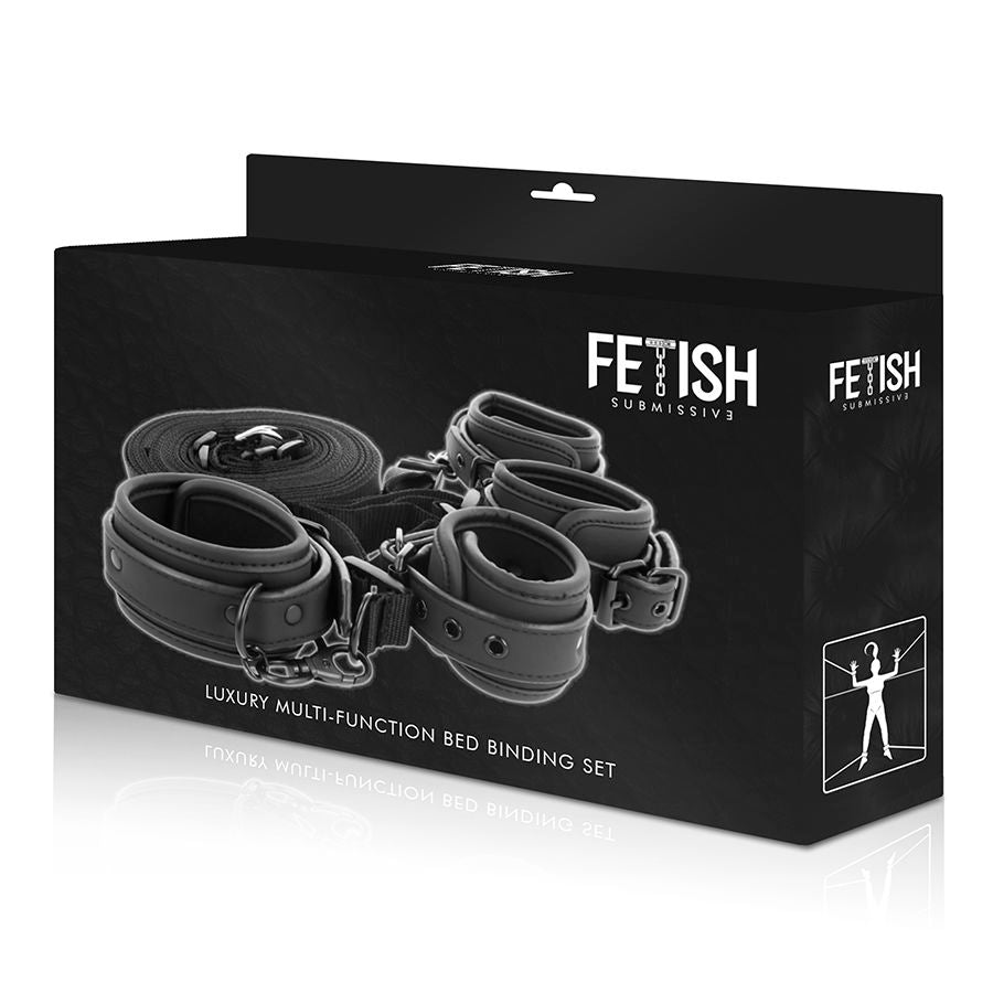 FETISH SUBMISSIVE - SET DI MANETTE E CINGHIE CON FODERA IN NEOPRENE