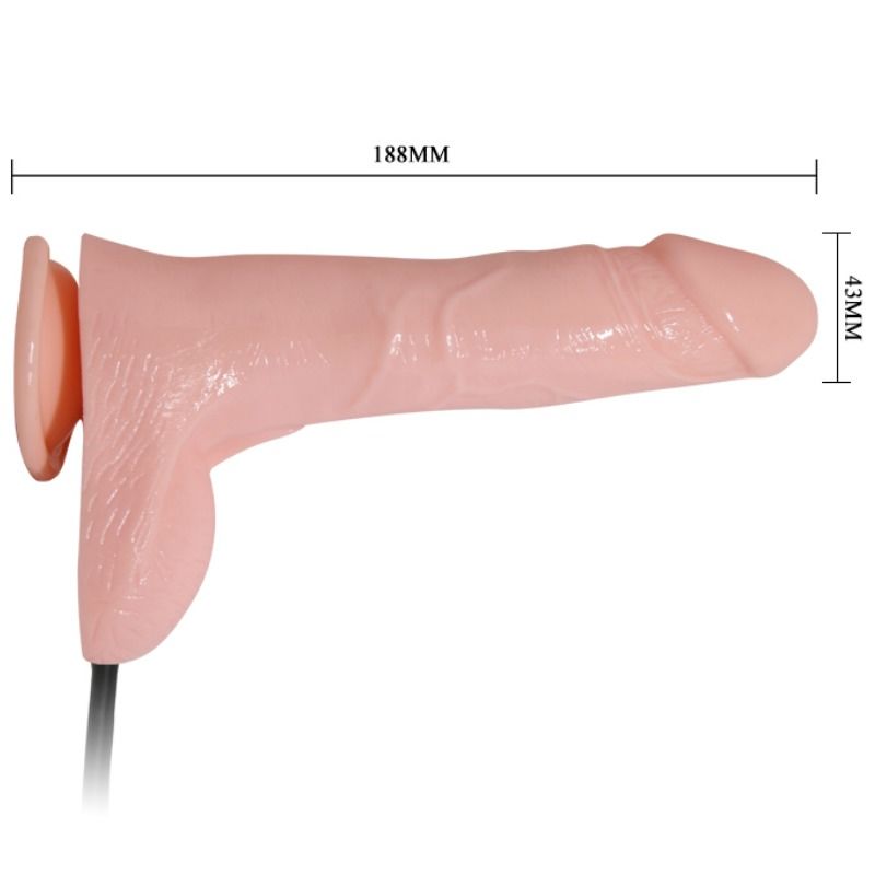 BAILE - DILDO REALISTICO VIBRANTE E GONFIABILE 18.8 CM