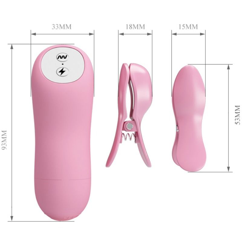 BAILE - ROMANTIC WAVE PINZETTE CON VIBRAZIONE ED
ELETTROSHOCK ROSA