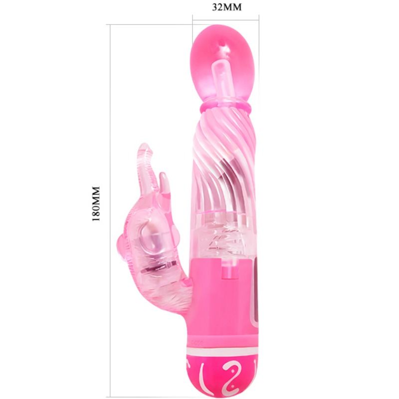 BAILE - VIBRATORE MULTIVELOCITA' CON STIMOLATORE ROSA