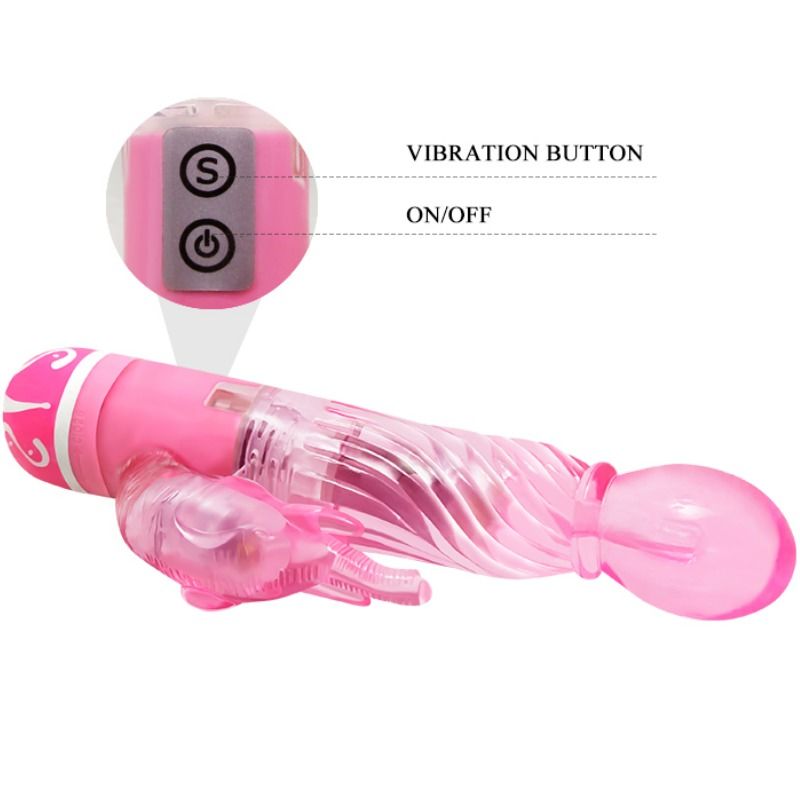 BAILE - VIBRATORE MULTIVELOCITA' CON STIMOLATORE ROSA