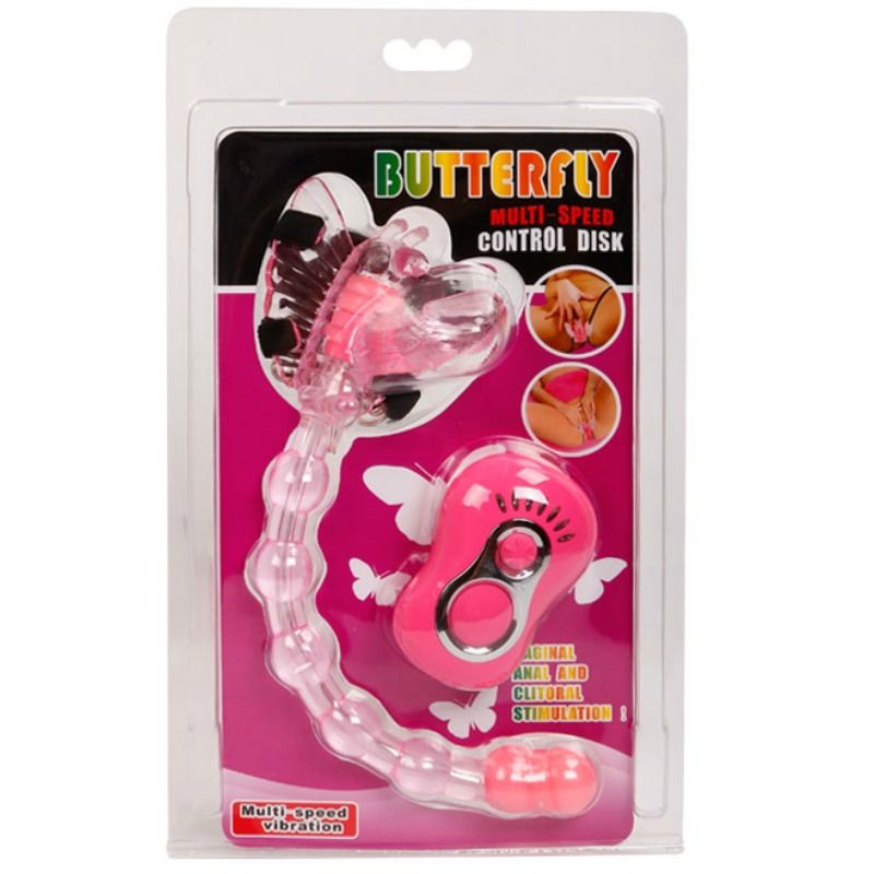 BAILE - BUTTERFLY VIBRATORE STRAP ON ROSA