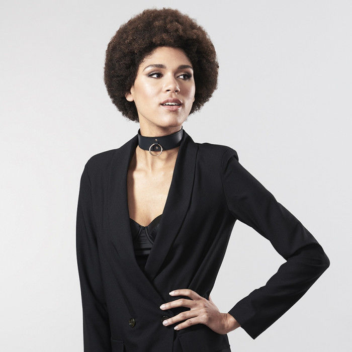 BIJOUX - INDISCRETS MAZE - COLLARE NERO CON GUINZAGLIO