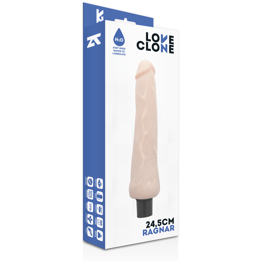 LOVECLONE - RAGNAR VIBRATORE AUTOLUBRIFICANTE 24,5 CM -O- 3,5 CM