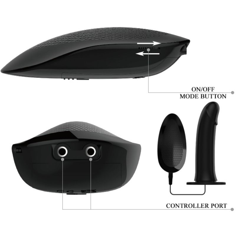 PRETTY LOVE - HARNESS REGOLABILE MARVIN CON DILDO VIBRANTE CAVO