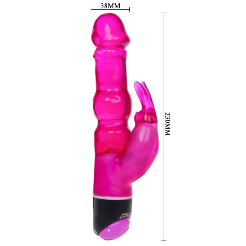 VIBRATORE CON RABBIT IN JELLY WAVES OF PLEASURE 23 CM LILLA