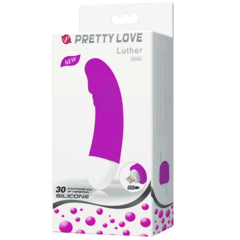 PRETTY LOVE - VIBRATORE MINI LUTHER 30 FUNZIONI IN SILICONE