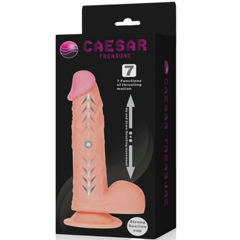 BAILE - CAESAR TREASURE DILDO VIBRATORE REALISTICO CON MOVIMENTO SU E GIU'