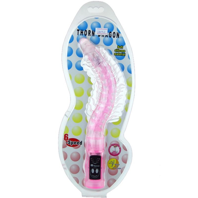 VIBRATORE CON STIMOLATORE CLITORIDEO FLESSIBILE, 6 VELOCITÀ, ROSA