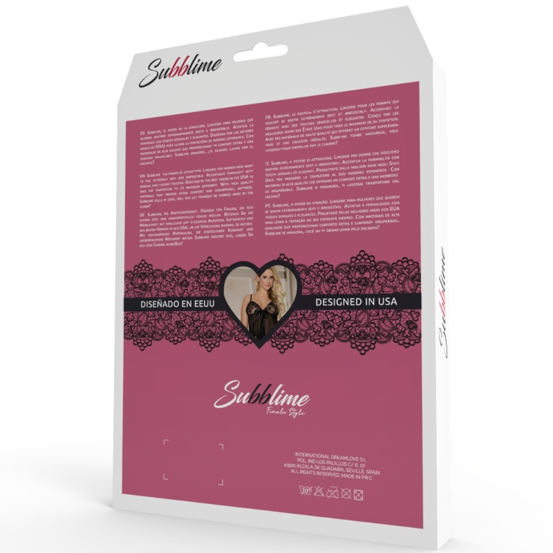 SUBBLIME - BABYDOLL PIZZO MANICHE SVASATE S/M 906252