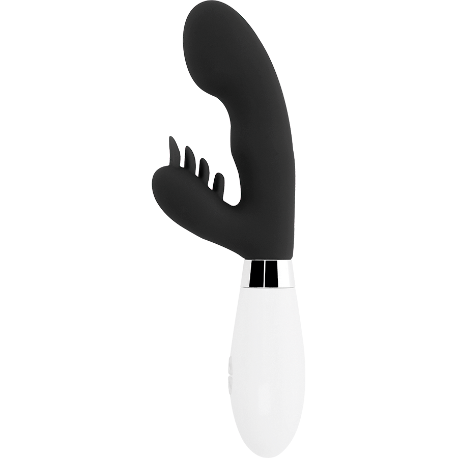 GLOSSY - ELVIS MASSAGGIATORE RABBIT NERO