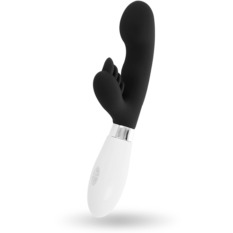 GLOSSY - ELVIS MASSAGGIATORE RABBIT NERO