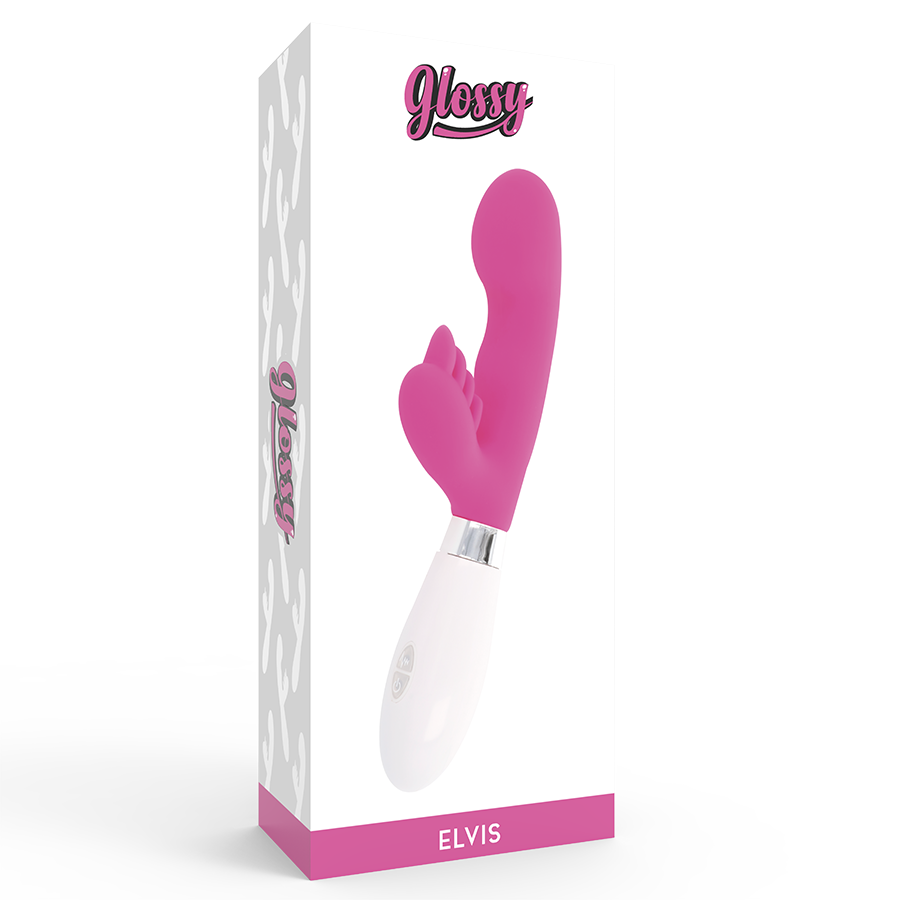 GLOSSY - ELVIS MASSAGGIATORE RABBIT ROSA