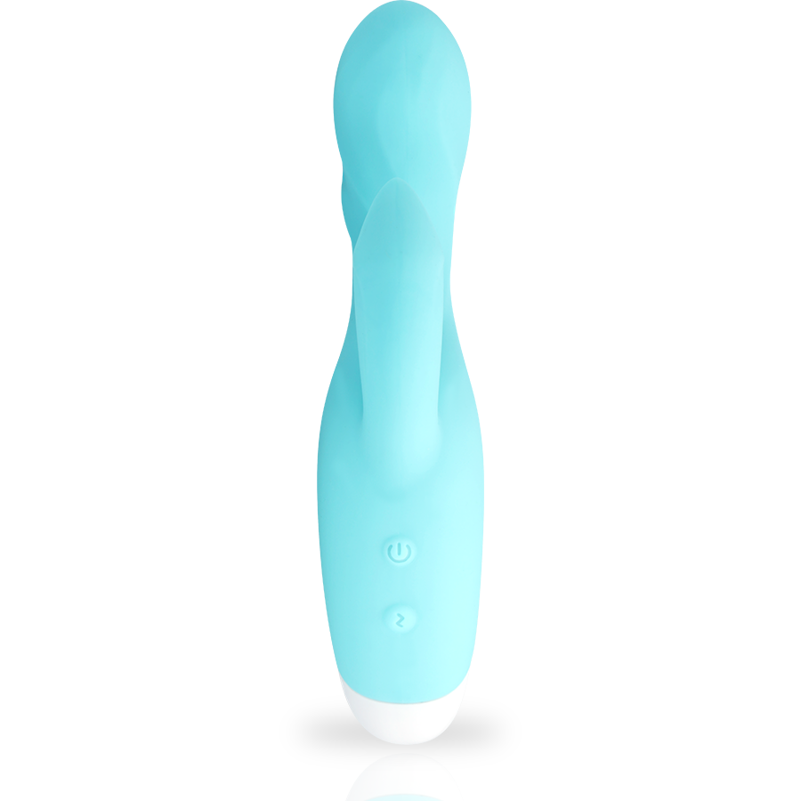 MIA - DRESDE VIBRATORE FLESSIBILE STIMOLATORE CLITORIDE E PUNTO G DOPPIO MOTERE TURCHESE