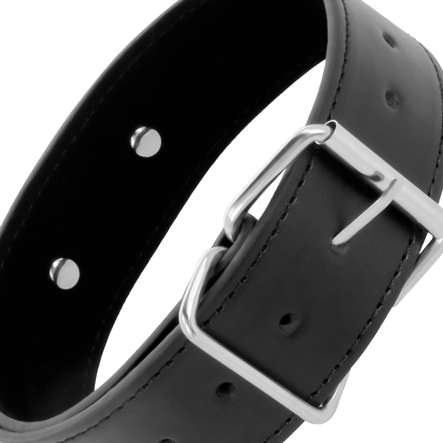 DARKNESS - COLLARE COSTRITTIVO CON GUINZAGLIO IN PELLE PVC