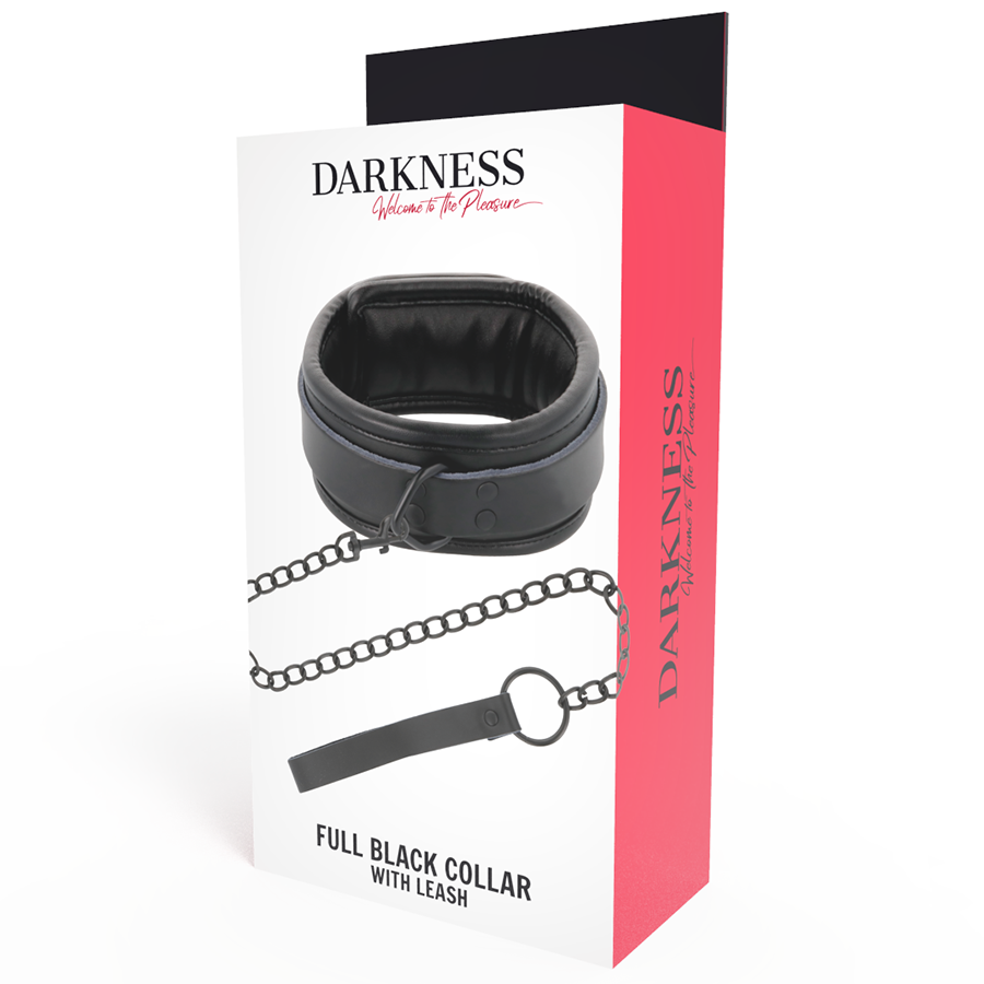 DARKNESS - COLLARE NERO CON CATENA
