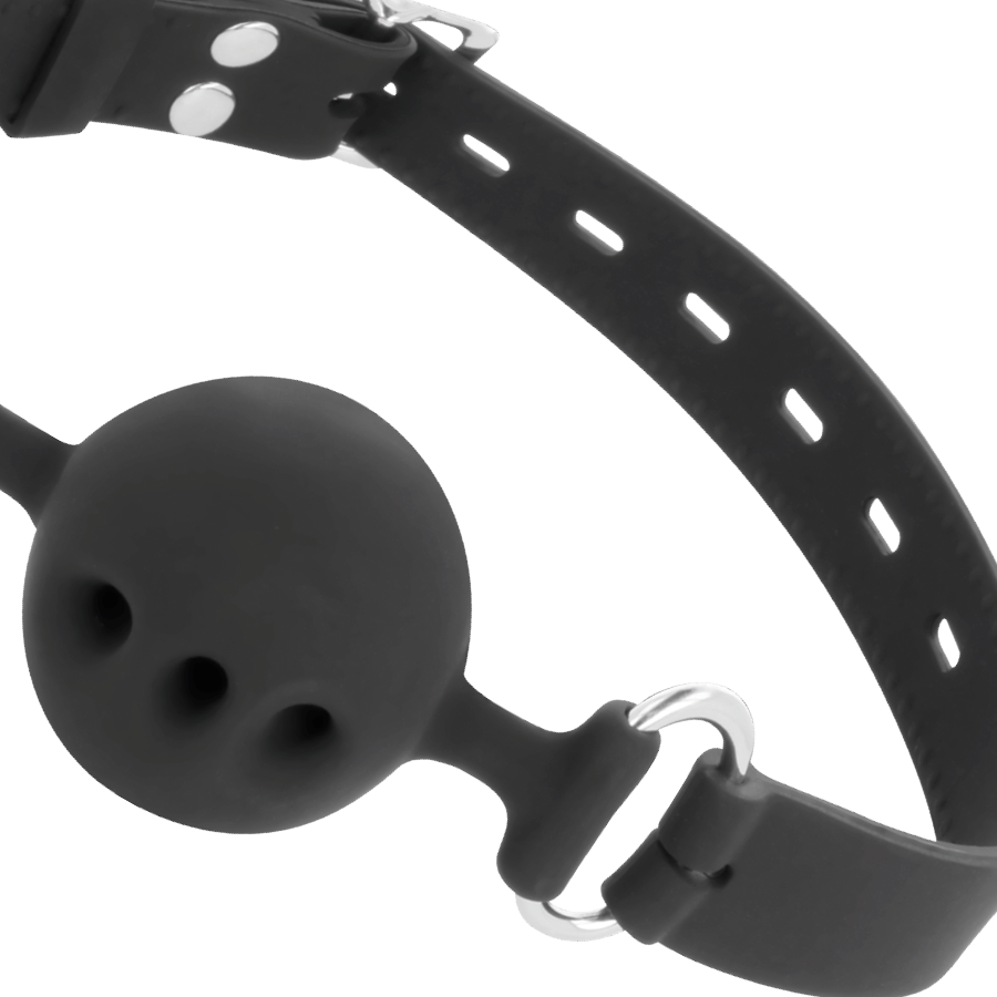DARKNESS - GAG IN SILICONE FORATO NERO