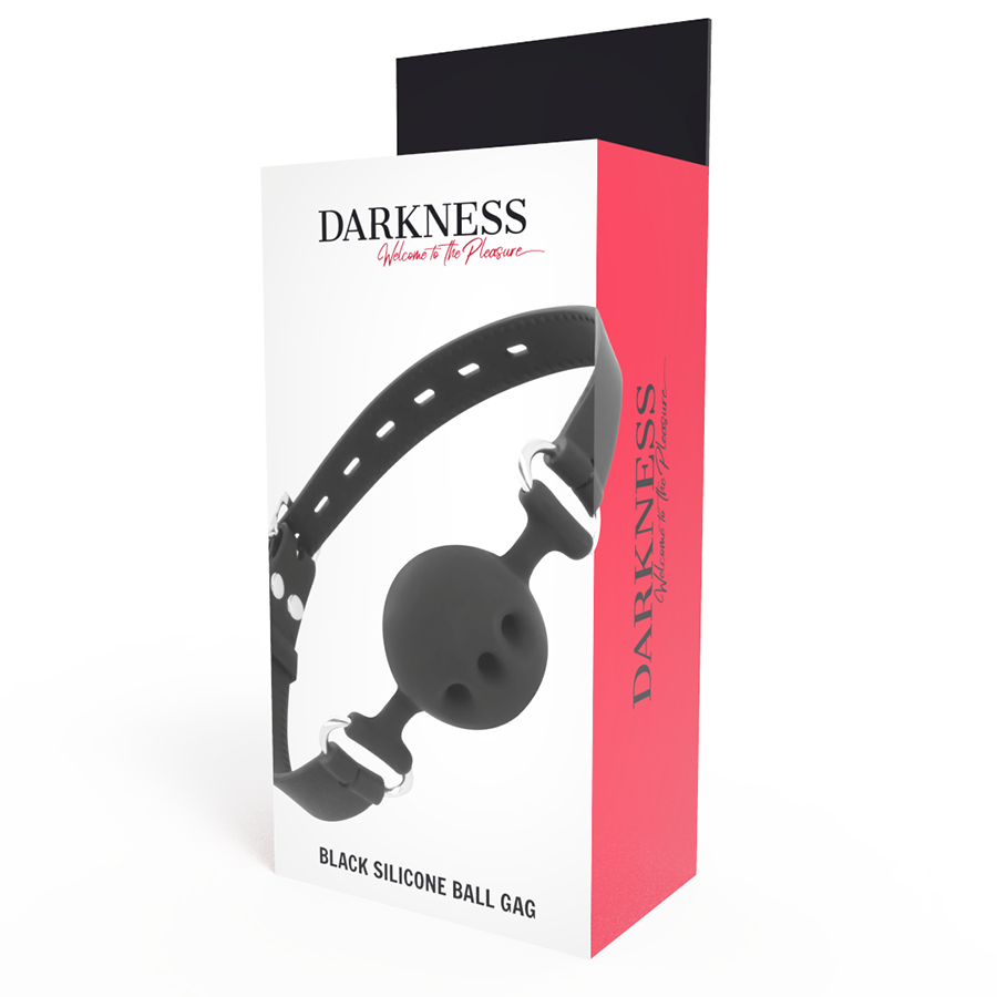 DARKNESS - GAG IN SILICONE FORATO NERO