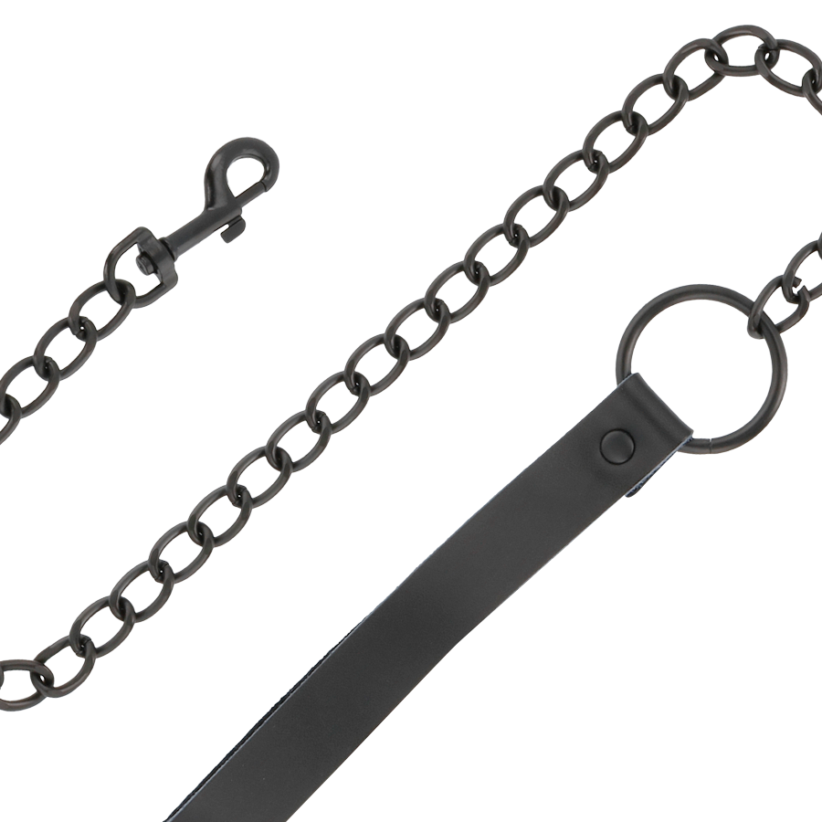 DARKNESS - MANETTE E COLLARE IN VERA PELLE