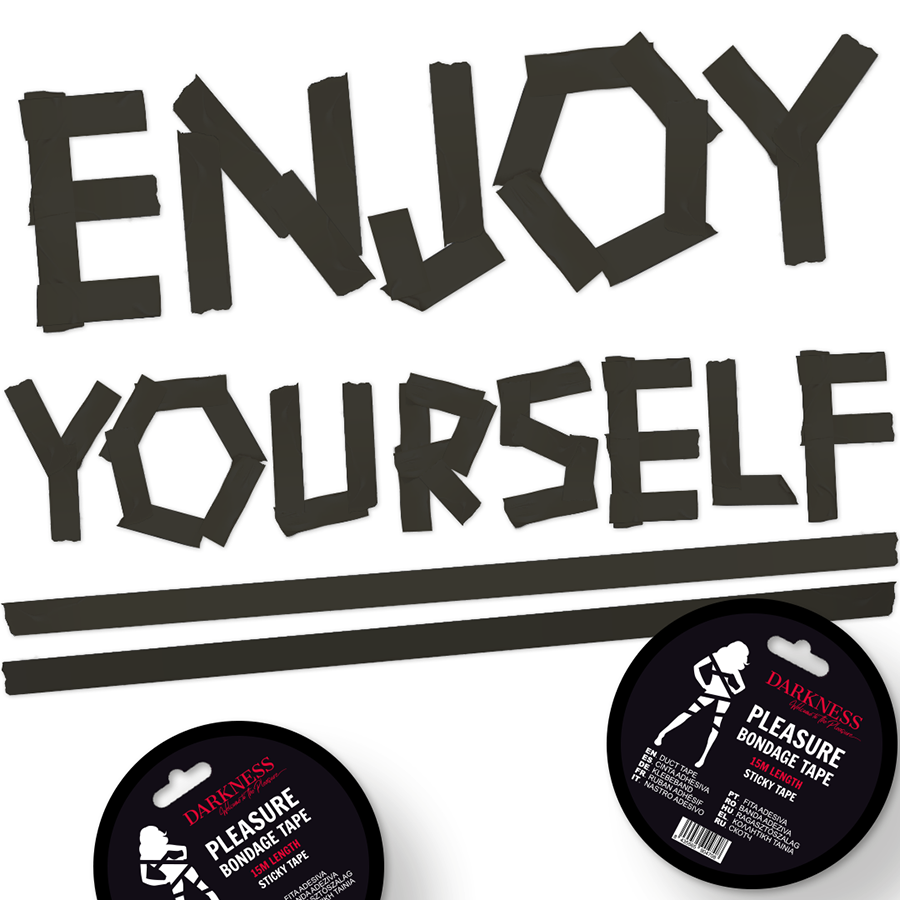DARKNESS - NASTRO ADESIVO BONDAGE NERO 15M