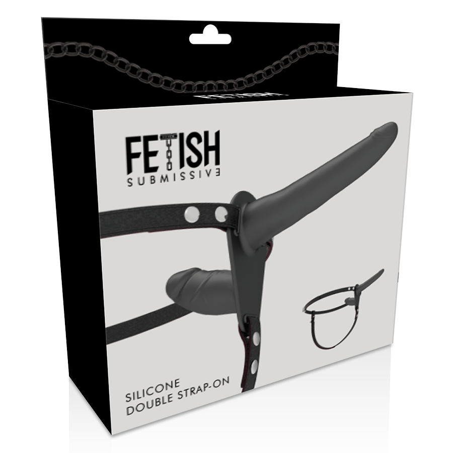 FETISH SUBMISSIVE - HARNESS DOPPIA PENETRAZIONE NERO