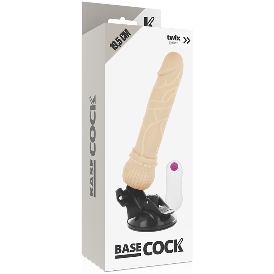 BASECOCK - VIBRATORE REALISTICO CON TELECOMANDO 19,5 CM -O- 4 CM