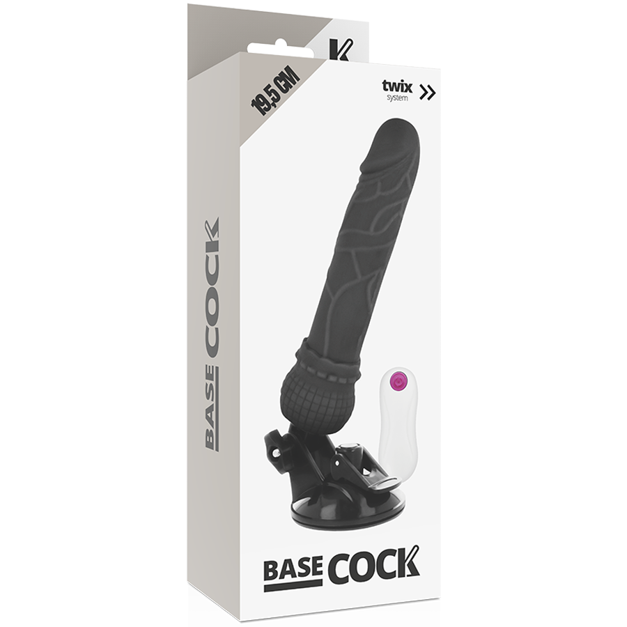 BASECOCK - VIBRATORE REALISTICO CON TELECOMANDO 19,5 CM -O- 4 CM