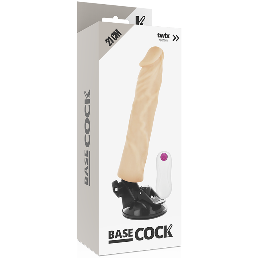 BASECOCK - VIBRATORE REALISTICO CON TELECOMANDO 21 CM -O- 4 CM