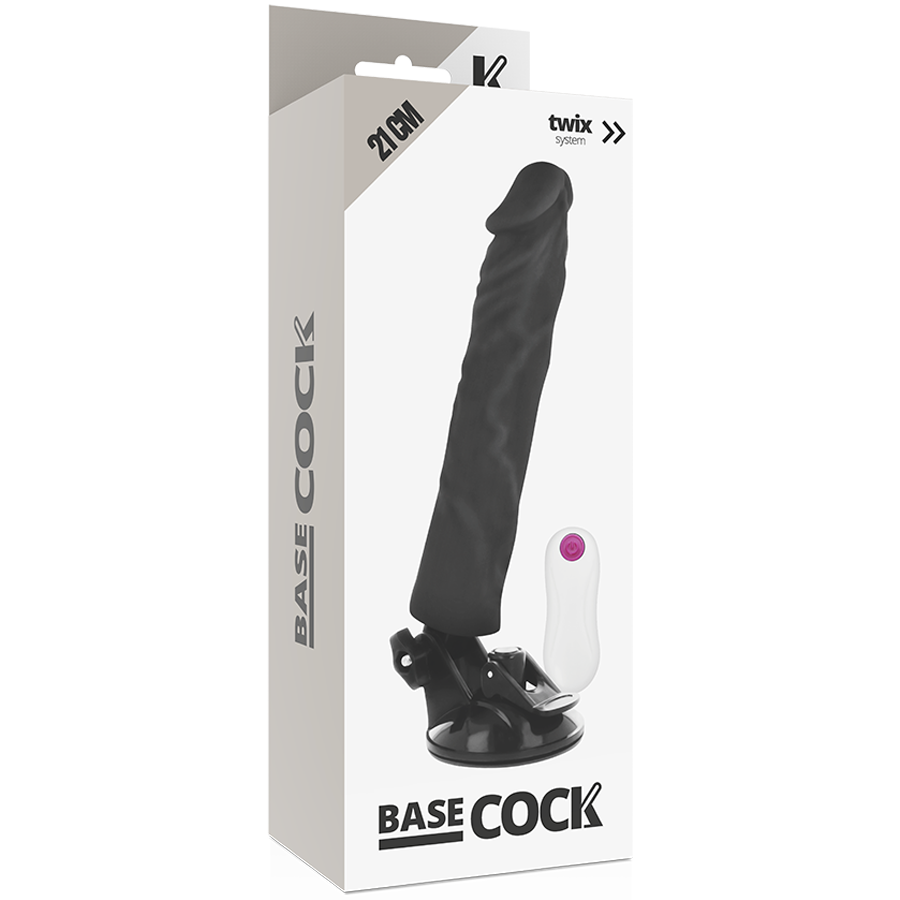 BASECOCK - VIBRATORE REALISTICO CON TELECOMANDO 21 CM -O- 4 CM