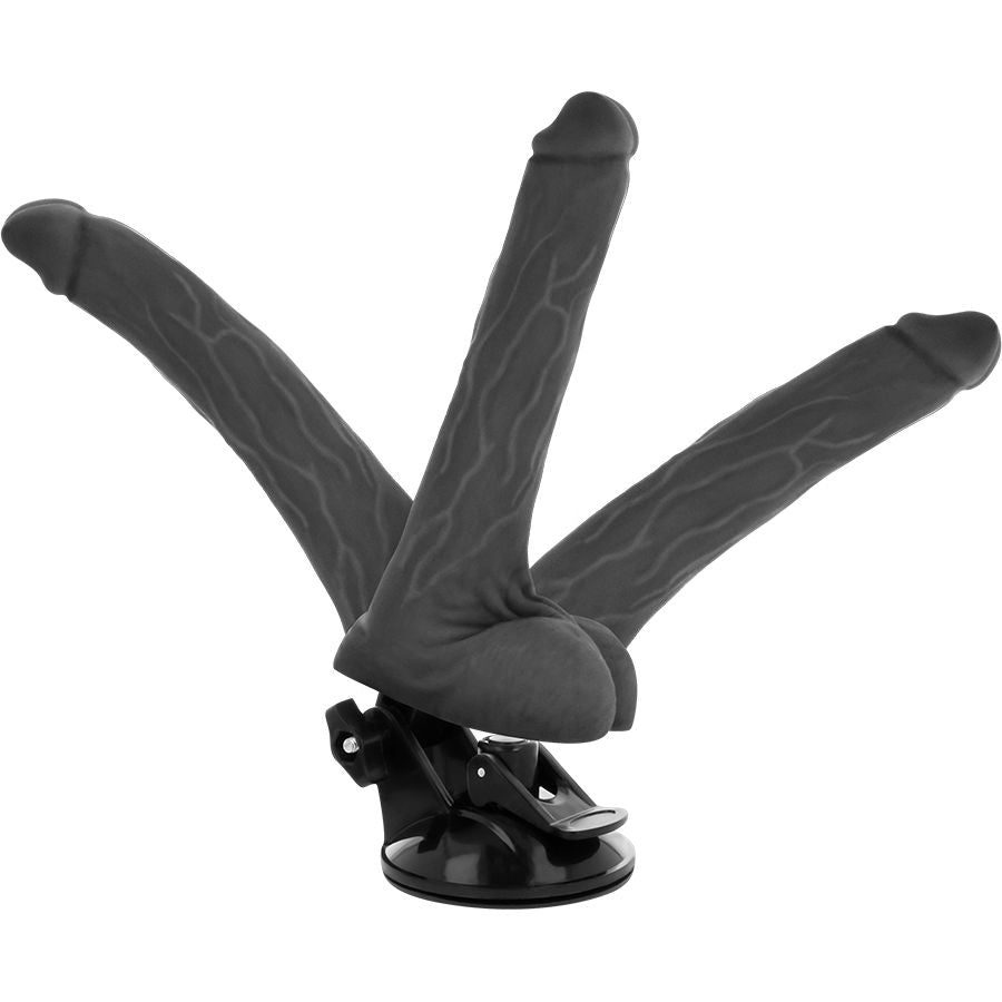 BASECOCK - VIBRATORE REALISTICO CON TELECOMANDO ARTICOLABILE 18,5 CM -O- 4 CM