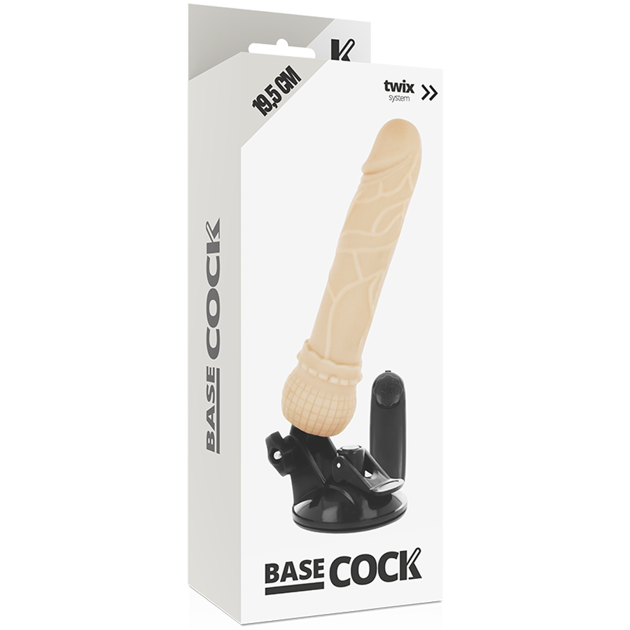 BASECOCK - VIBRATORE REALISTICO TELECOMANDO 19,5 CM -O- 4 CM