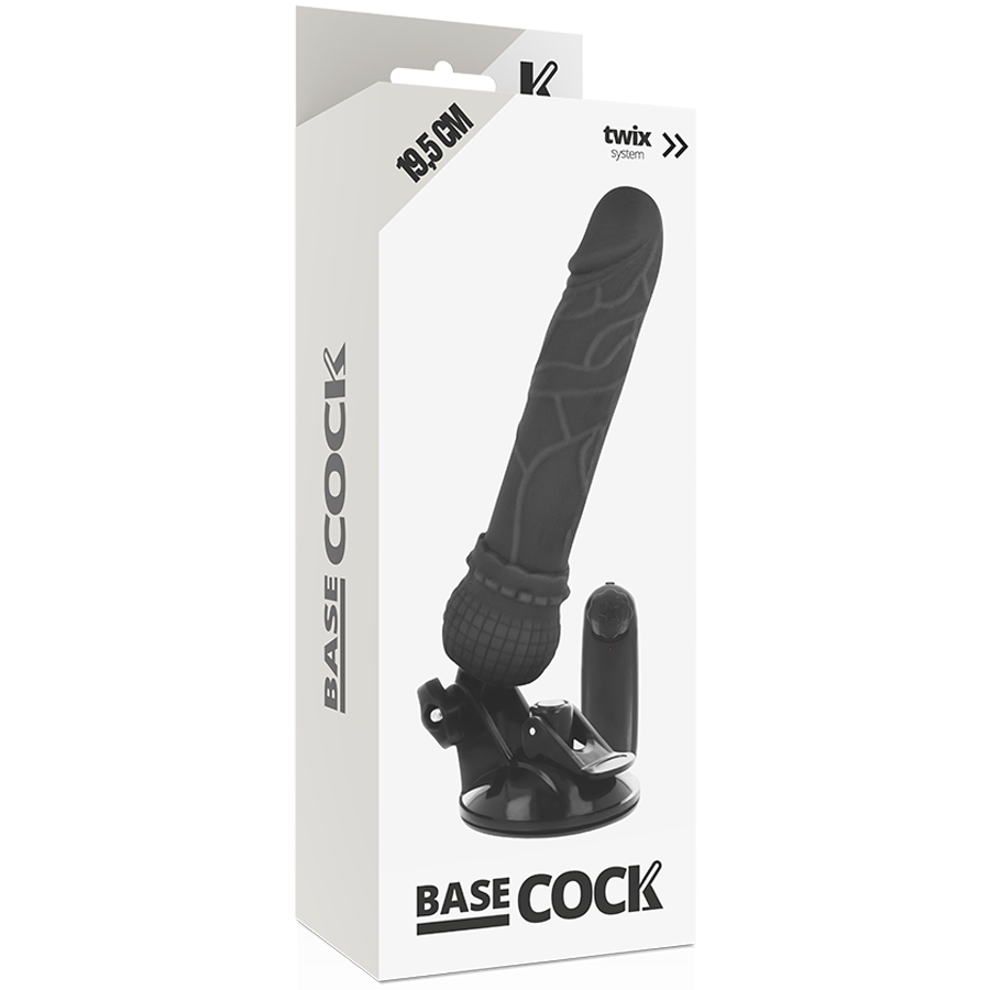 BASECOCK - VIBRATORE REALISTICO TELECOMANDO 19,5 CM -O- 4 CM
