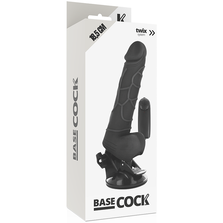 BASECOCK - VIBRATORE REALISTICO TELECOMANDO 18,5 CM -O- 4CM