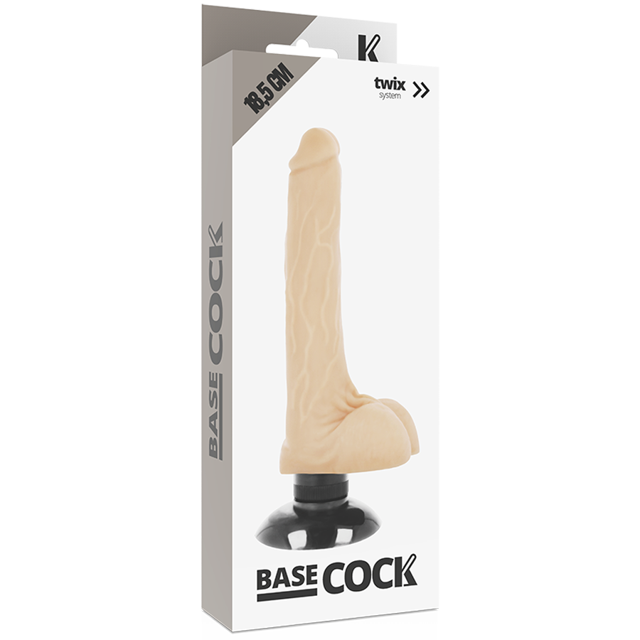 BASECOCK - VIBRATORE REALISTICO 2-1 18,5 CM -O- 4 CM