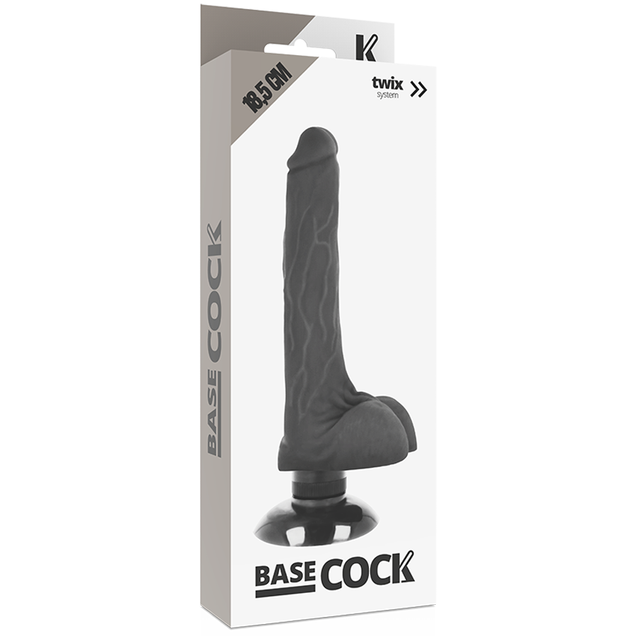 BASECOCK - VIBRATORE REALISTICO 2-1 18,5 CM -O- 4 CM