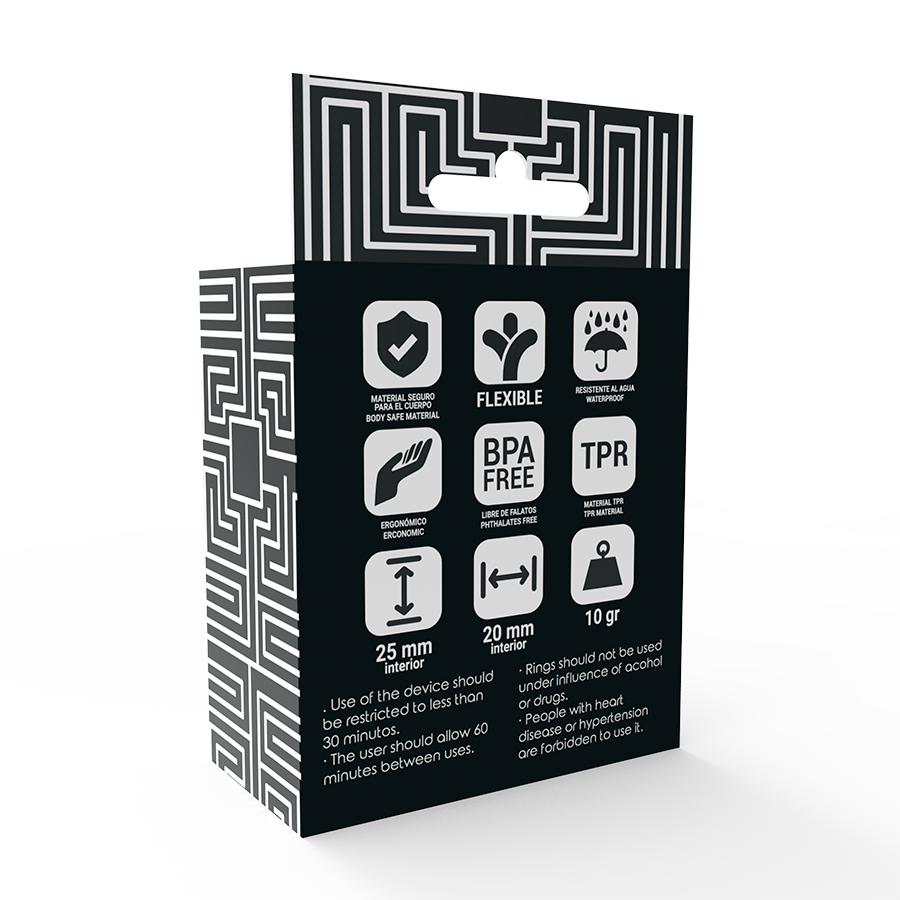 ANELLO PENE CLASSIC VARIE MISURE NERI SET 3 PZ