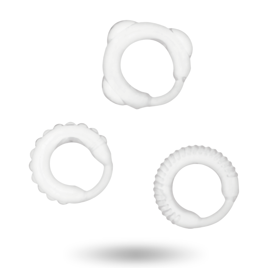ADDICTED TOYS - SET DI 3 ANELLI VARIE DIMENSIONI TRASPARENTI
