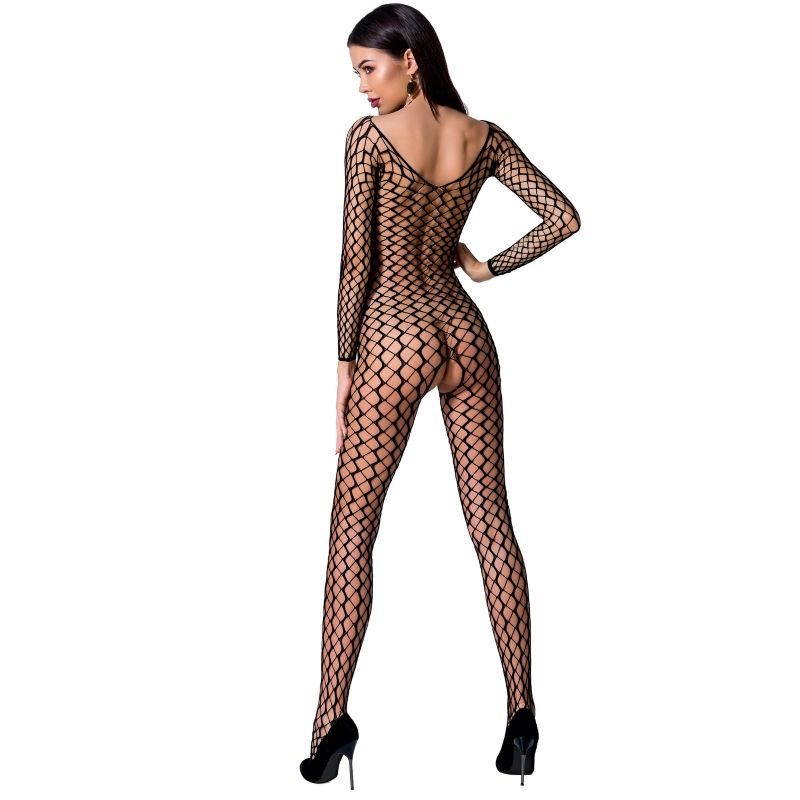 PASSION - BODYSTOCKING DONNA BS068 ROSSO TAGLIA UNICA