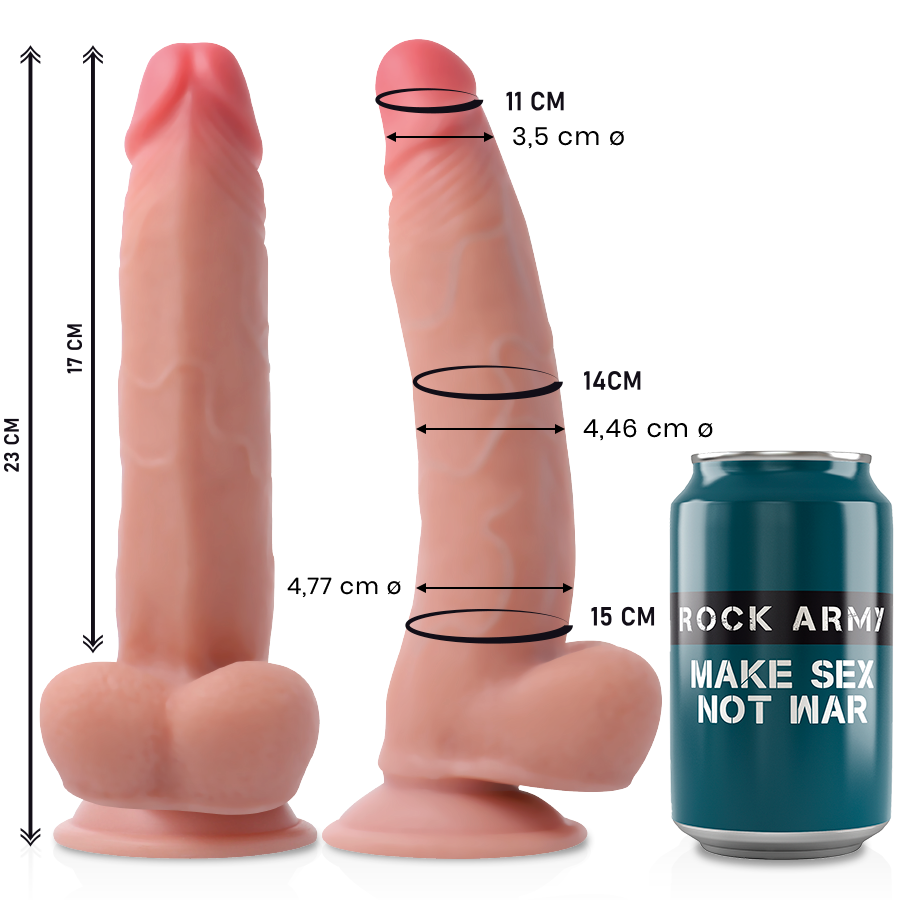 ROCKARMY - DILDO LEOPARD A DOPPIA DENSITÀ 23 CM -O- 4,77 CM
