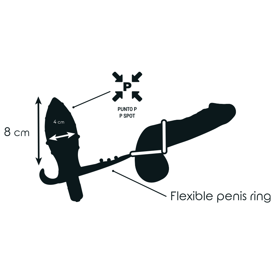ADDICTED TOYS - DOPPIO ANELLO PENE + PLUG ANALE NERO