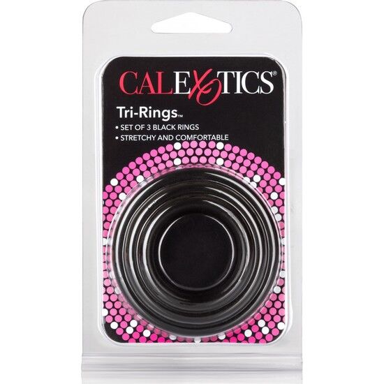 CALEXOTICS - TRI-RINGS SET 3 ANELLI PENE NERI
