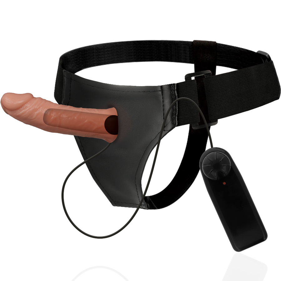HARNESS ATTRACTION - BENNY HARNESS CAVO CON PENE REALISTICO E VIBRATORE 15 CM -O- 4,5 CM
