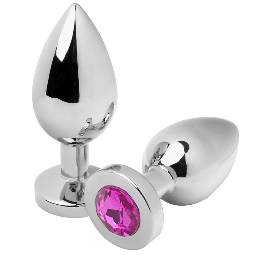 METAL HARD - PLUG ANALE DIAMOND ROSA PICCOLO 5.71CM