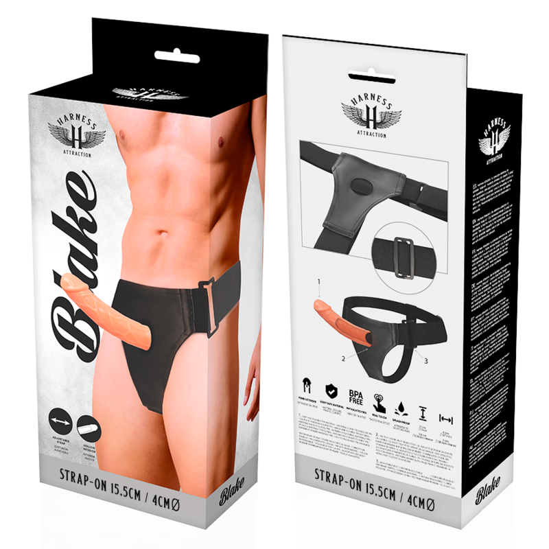 HARNESS ATTRACTION - BLAKE HARNESS CAVO CON PENE REALISTICO 15,5 CM -O- 4 CM