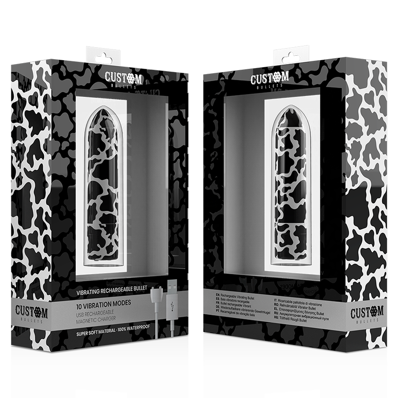 CUSTOM BULLETS - MUCCA BULLET RICARICABILE 10 MODALITA' DI VIBRAZIONE