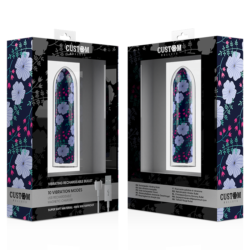 CUSTOM BULLETS - SPRING BULLET RICARICABILE 10 MODALITA' DI VIBRAZIONE