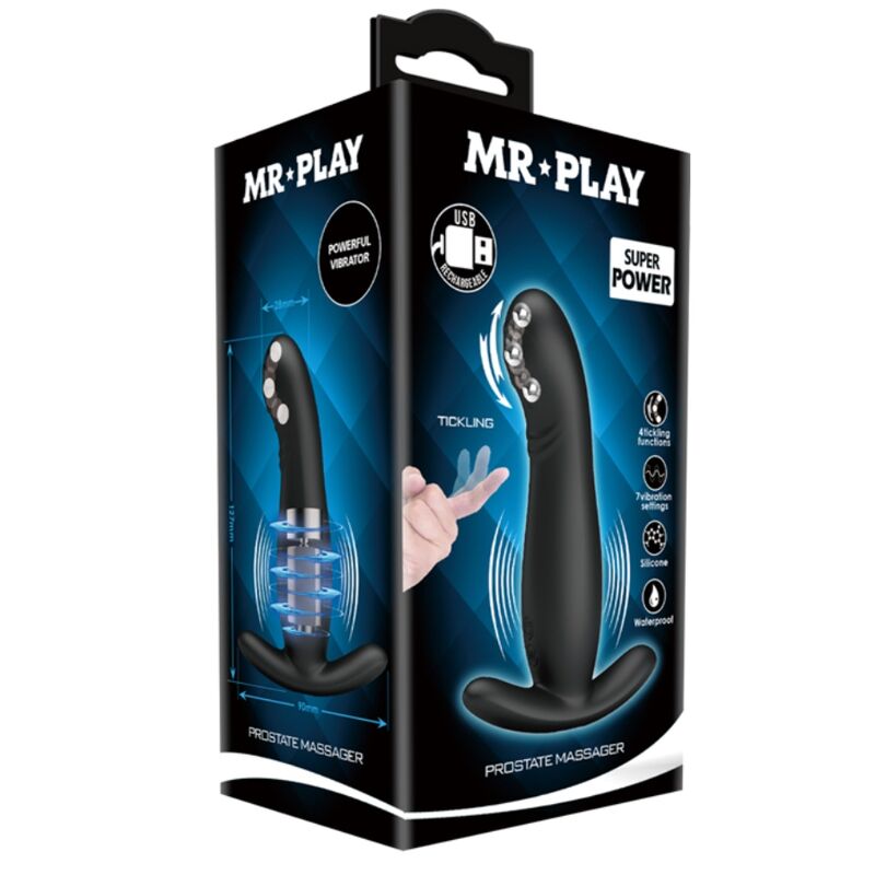 MR PLAY - MASSAGGIATORE PROSTATICO RICARICABILE NERO
