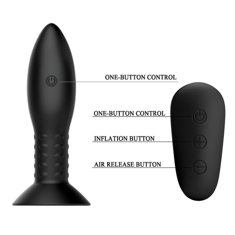 MR PLAY - PLUG CON PALLINE ROTANTI E TELECOMANDO NERO