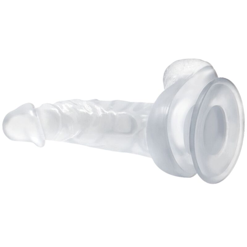BAILE - DILDO REALISTICO CON VENTOSA E TESTICOLI 16,7 CM TRASPARENTE